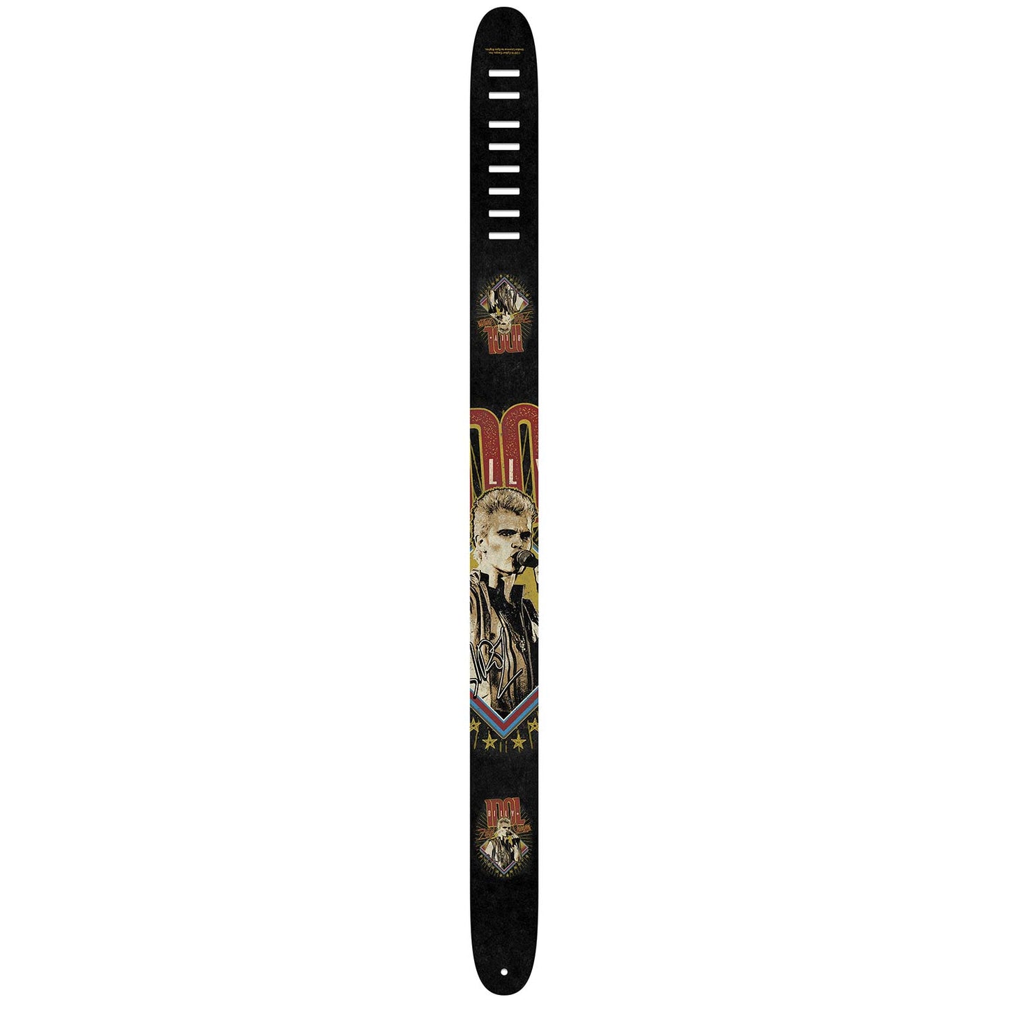 Billy Idol Portrait Art Guitar Strap