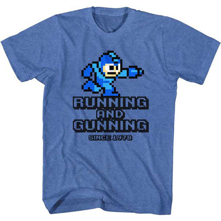 Mega Man Running And Gunning T-shirt