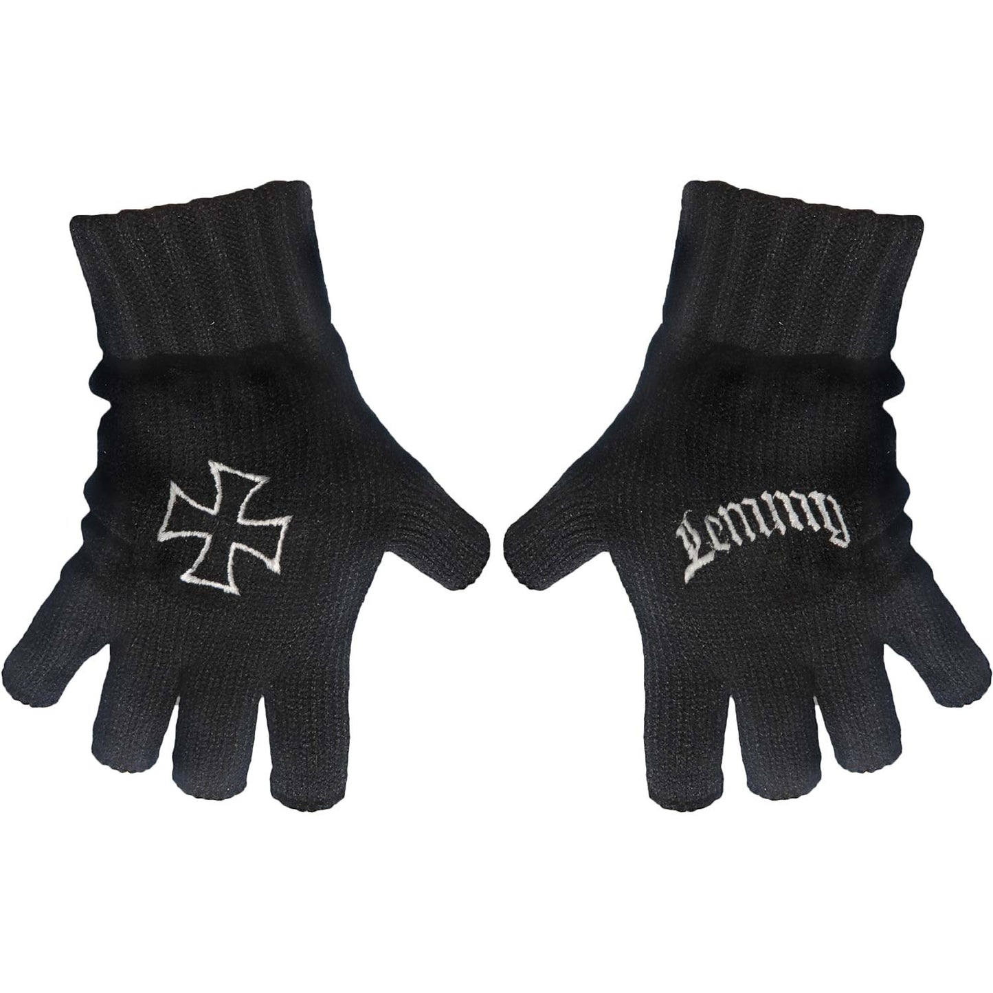 Lemmy Logo & Iron Cross Knit Gloves
