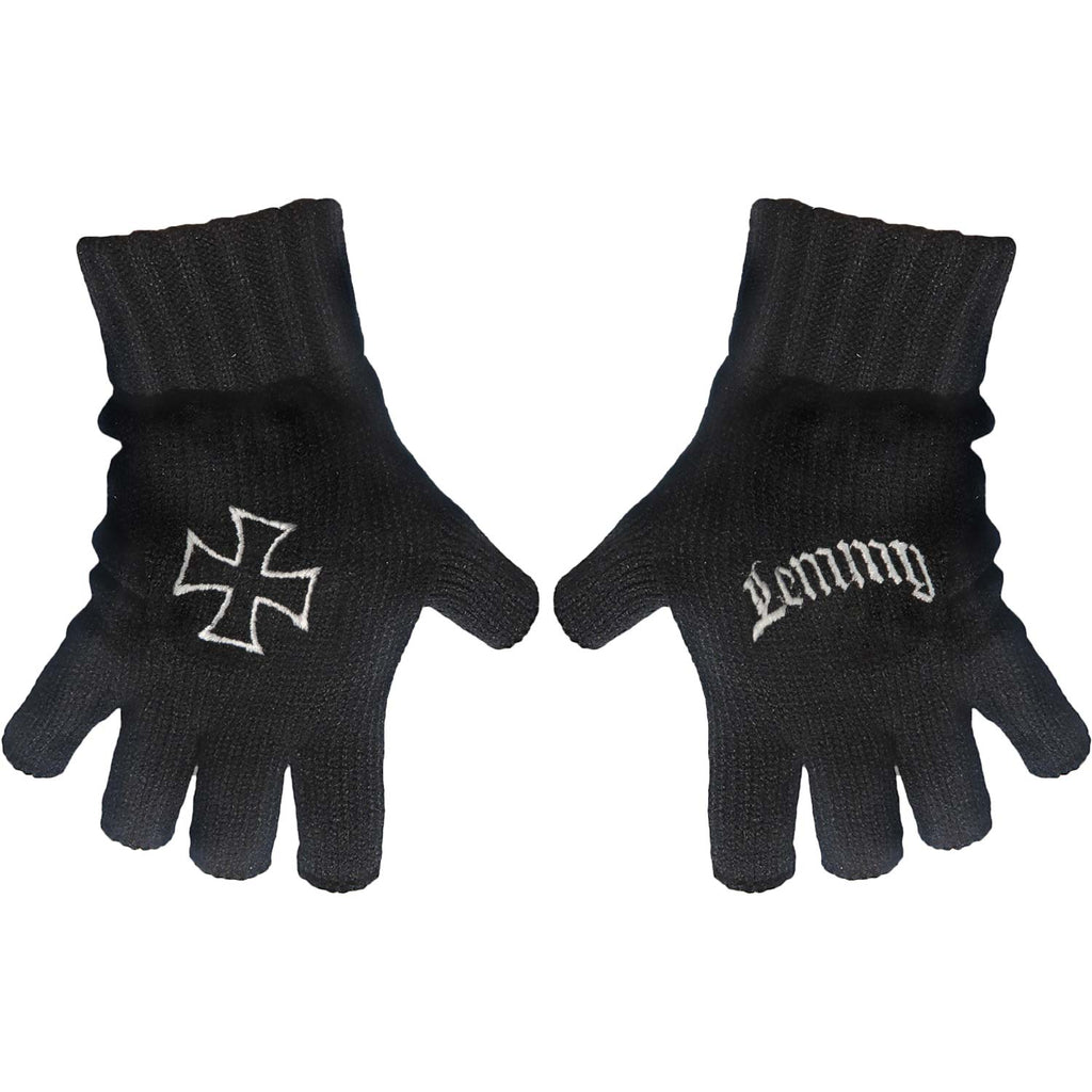 Motorhead Lemmy Logo & Iron Cross Knit Gloves
