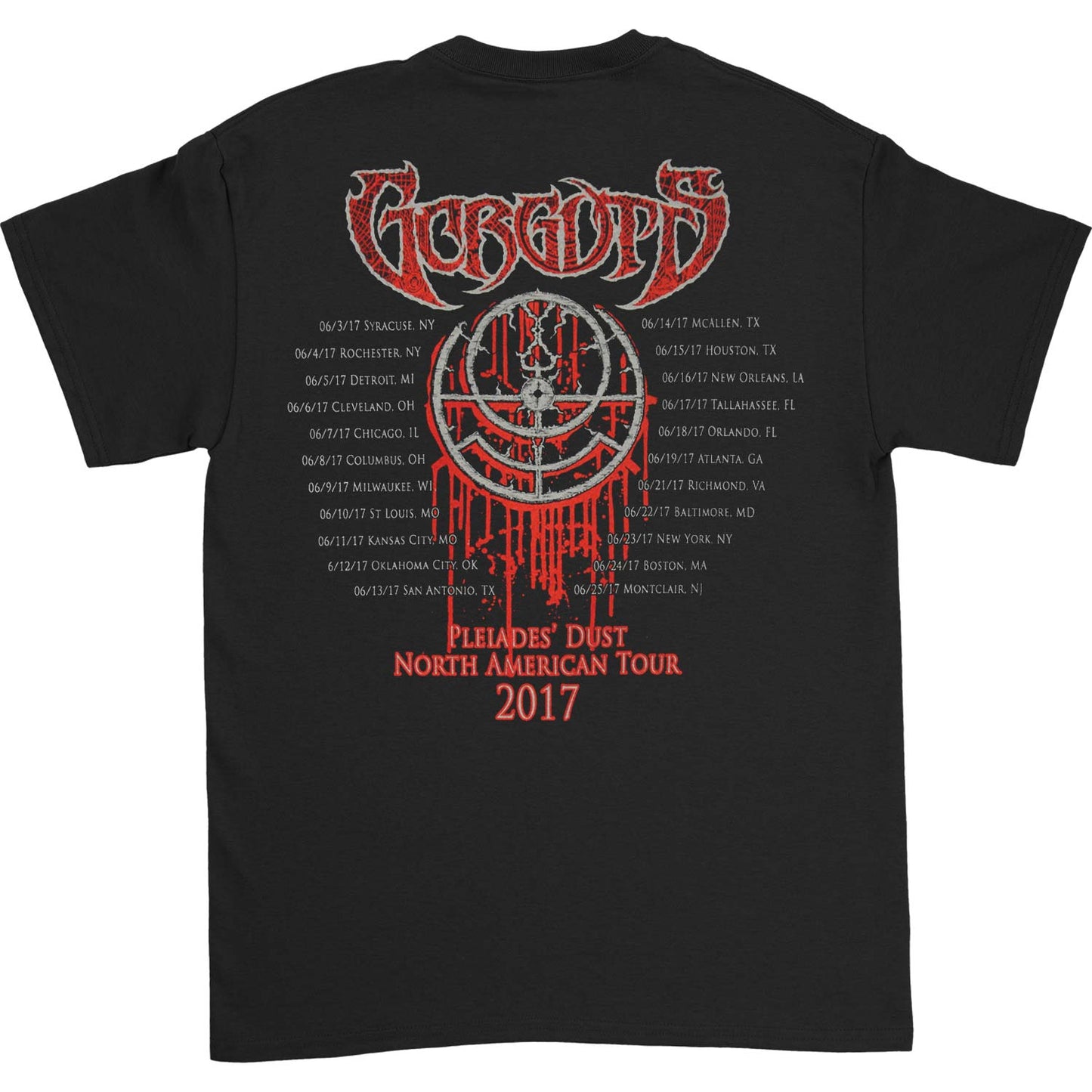 Pleiades Blood 2017 Tour T-shirt