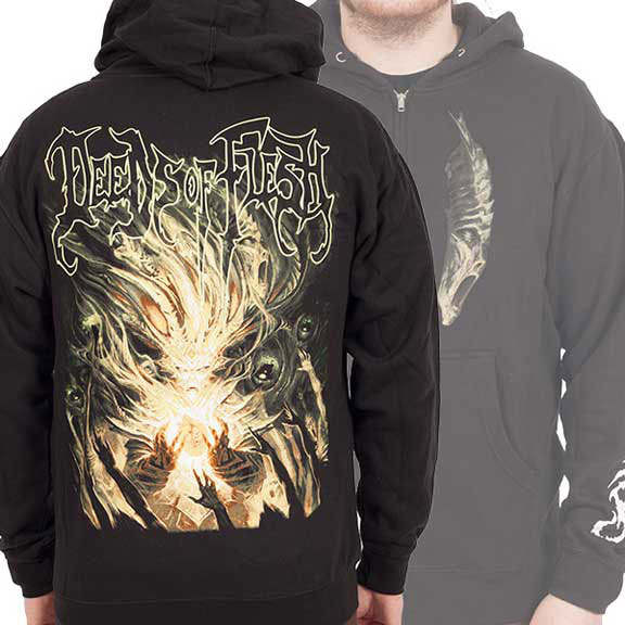 Deeds Of Flesh Crown Of Souls Zippered Hooded Sweatshirt