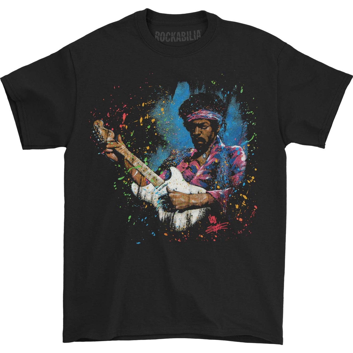 Jimi Hendrix Stephen Fishwick Men's "Jimi Electric Glow" T-shirt