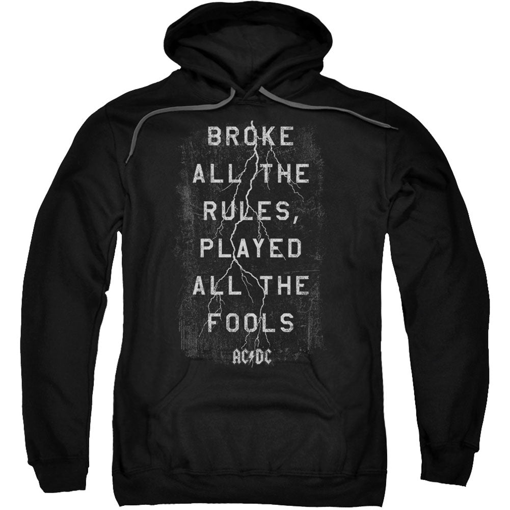 AC/DC Struck Adult 25% Poly Hooded Sweatshirt
