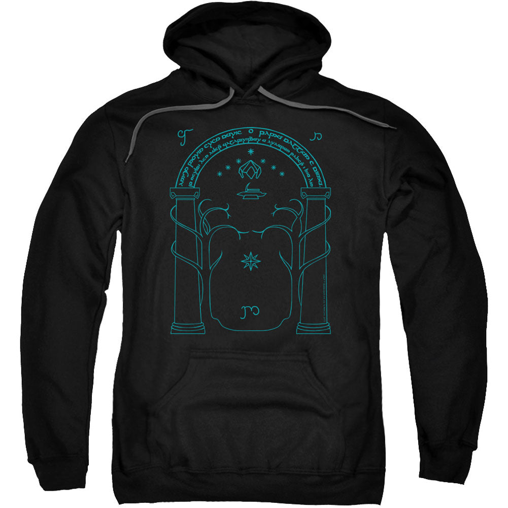 Lord Of The Rings Doors Of Durin Adult 25% Poly Hooded Sweatshirt