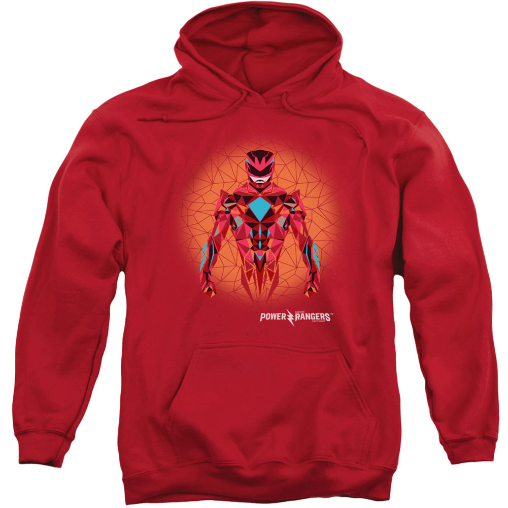 Power Rangers Red Power Ranger Graphic Adult 25% Poly Hooded Sweatshirt