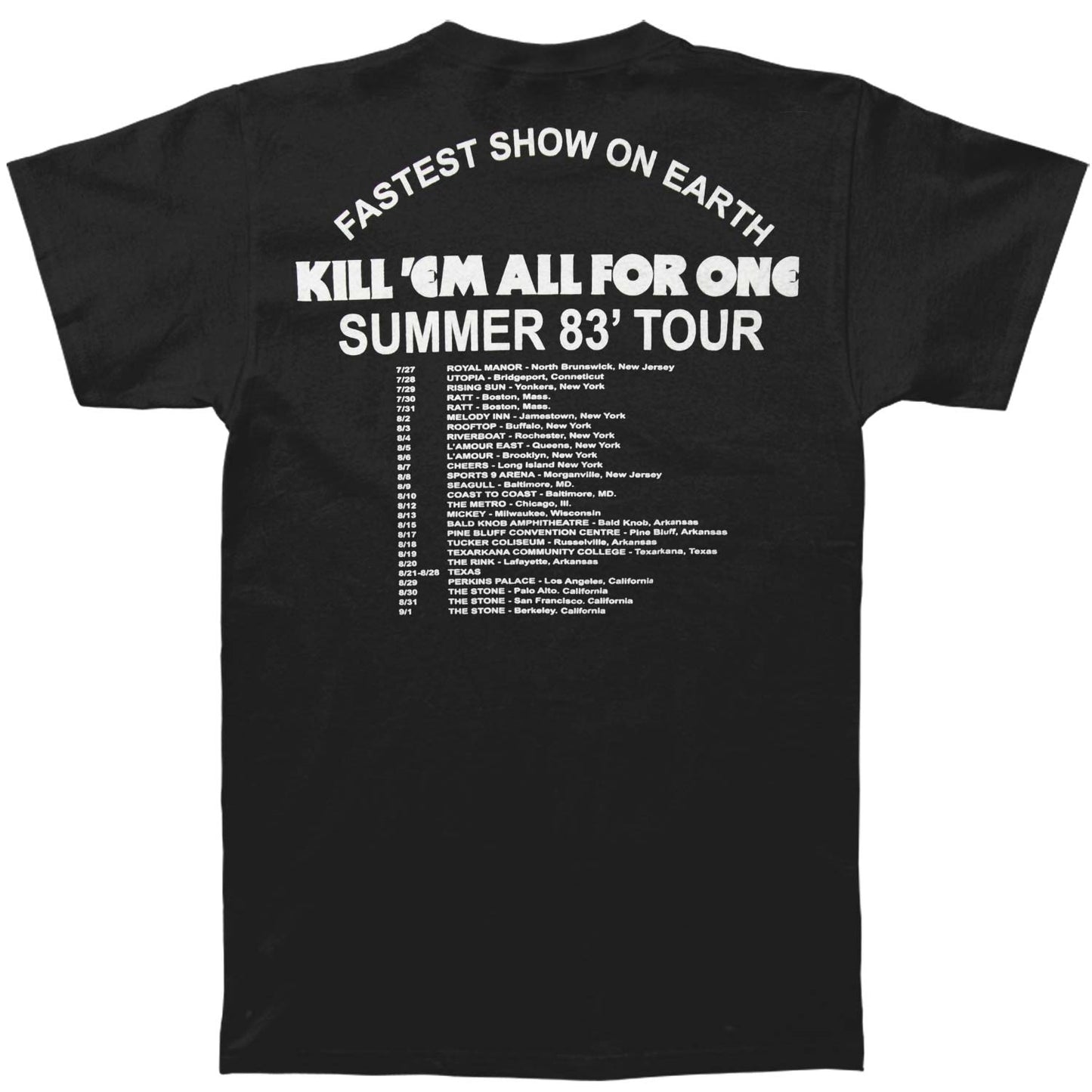 Raven Raven & Metallica Kill 'Em All Black Tee T-shirt