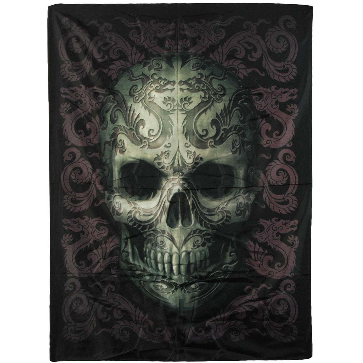 Oriental Skull Poster Flag