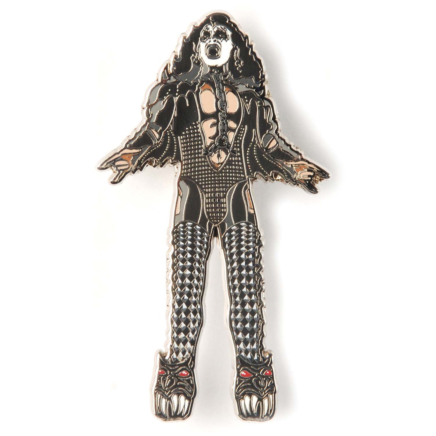 KISS The Demon Pewter Pin Badge