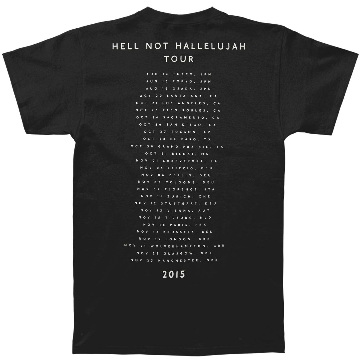 Marilyn Manson Proper 2015 Tour (Tokyo-Manchester) T-shirt