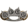 Knuckle Duster Pewter Pin Badge