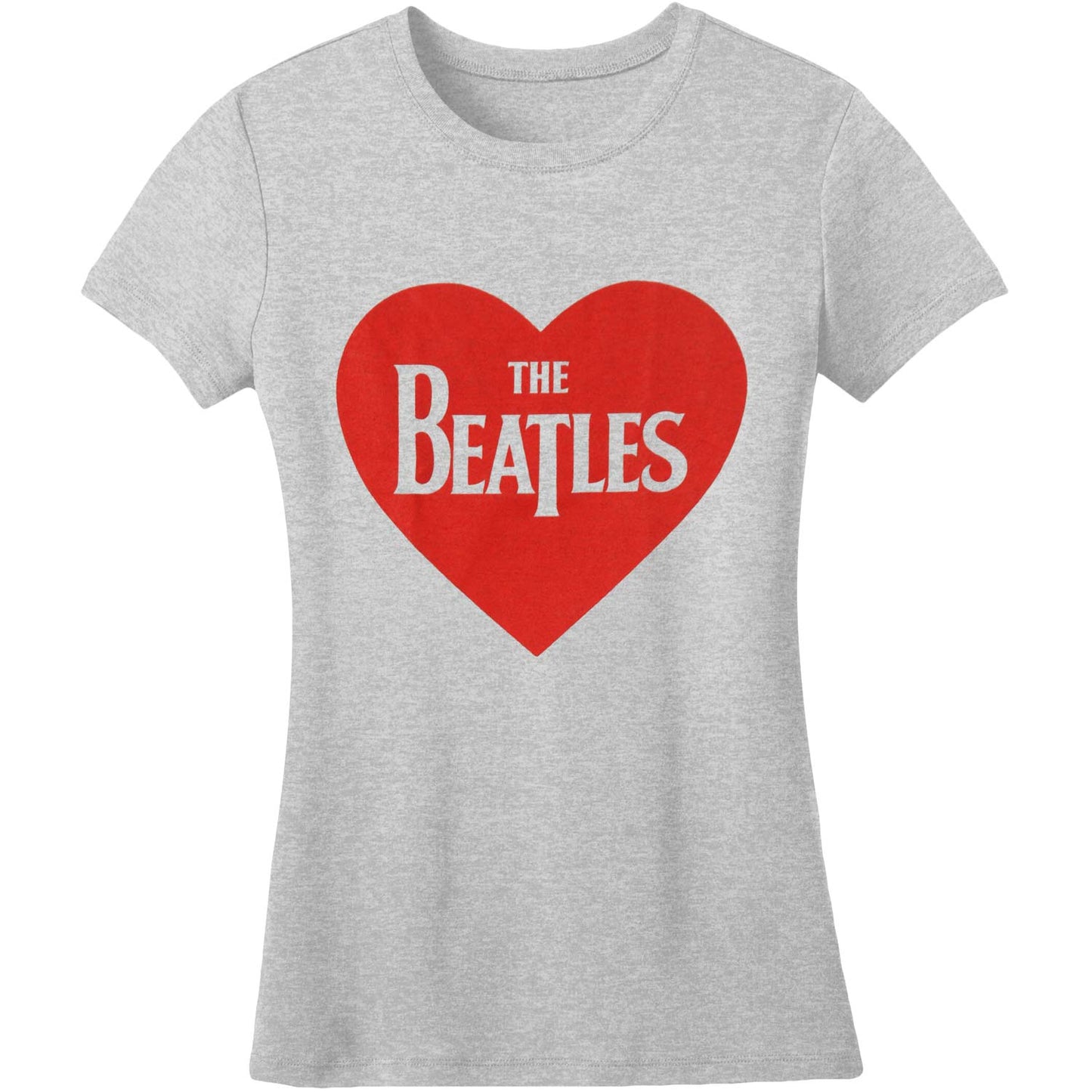 Beatles Red Heart Heather Grey Junior Top