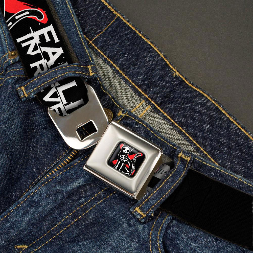 Falling In Reverse Skeleton Cat & Mouse Seatbelt Buckle Belt