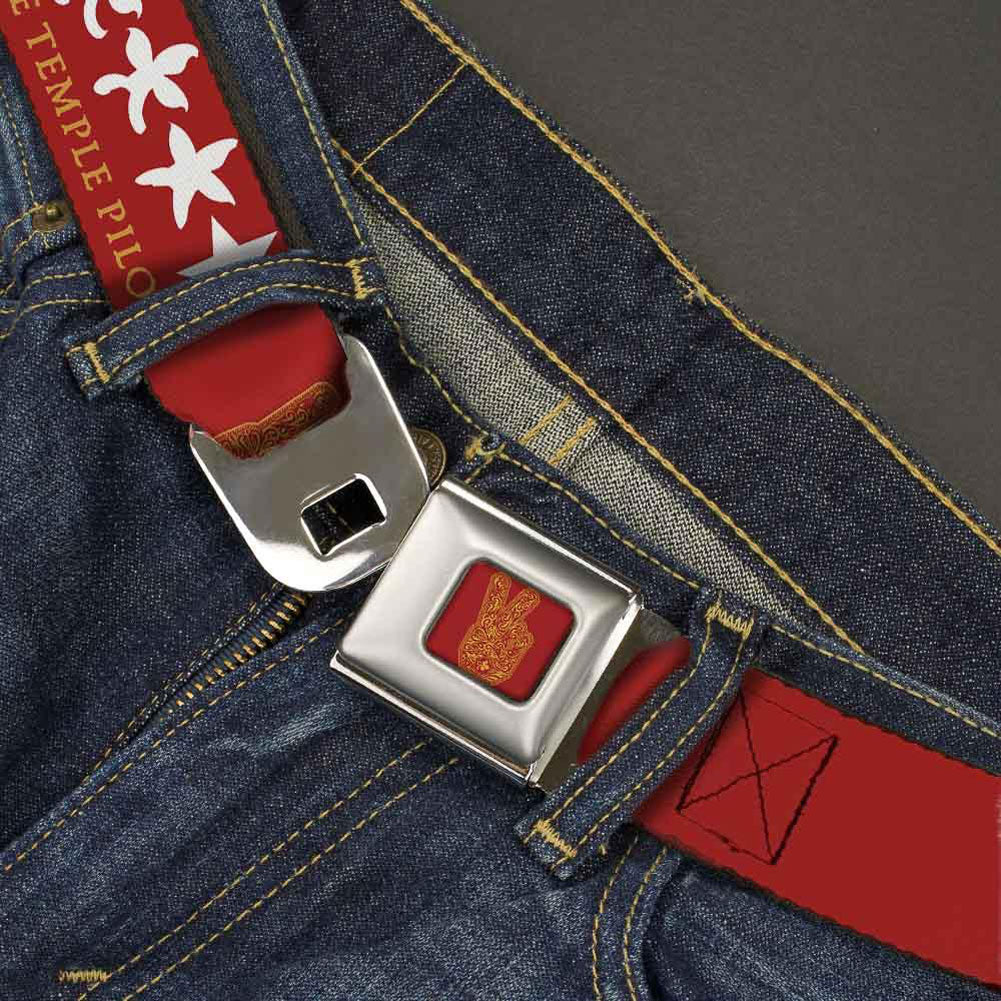 Stone Temple Pilots Peace Hand Seatbelt Buckle Belt