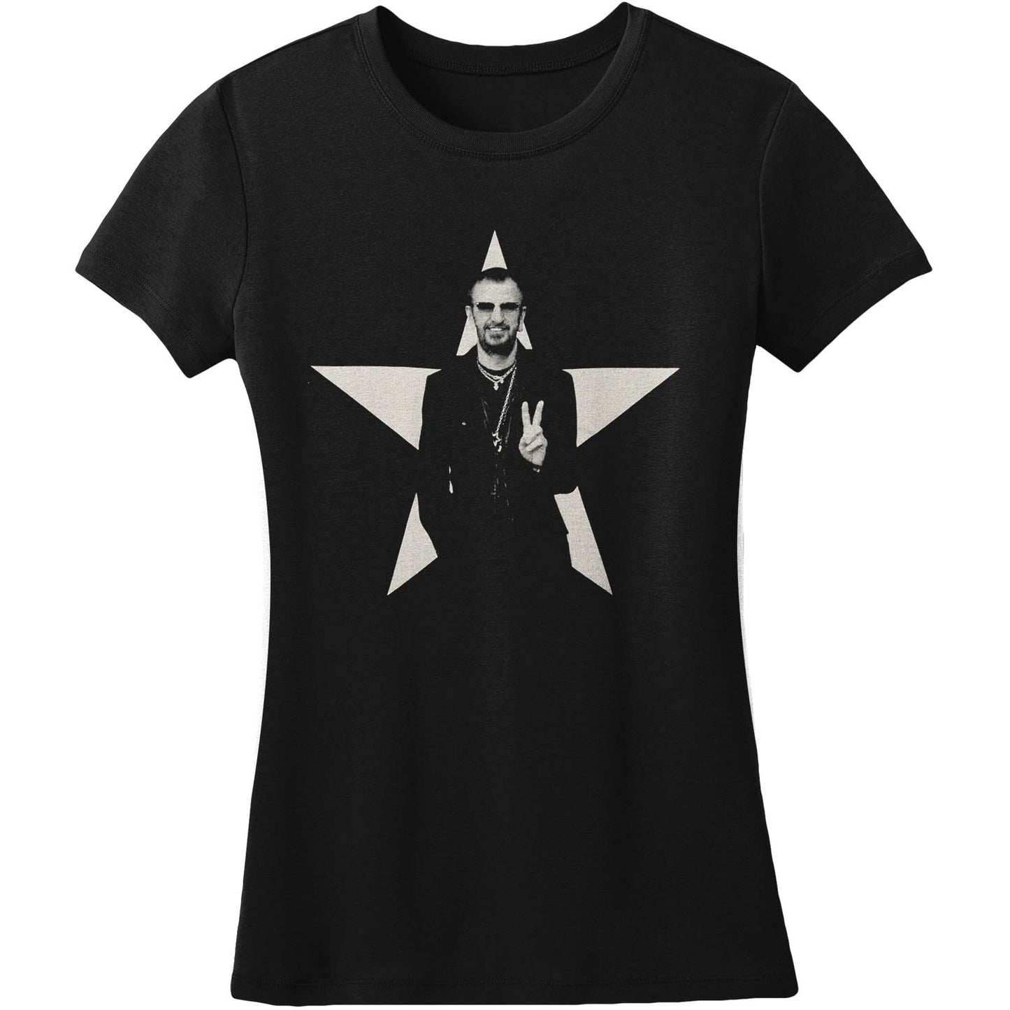 Ringo Starr White Star Jr. Baby Doll Tee Junior Top