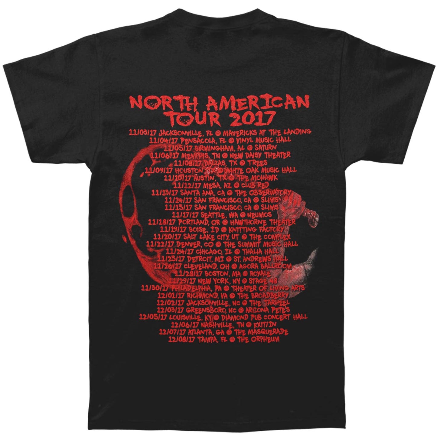 Cannibal Corpse Red Before Black Dates Fall 2017 Tour T-shirt