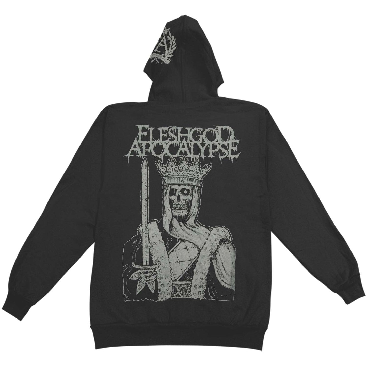Fleshgod Apocalypse Emblem Dead King Zippered Hooded Sweatshirt