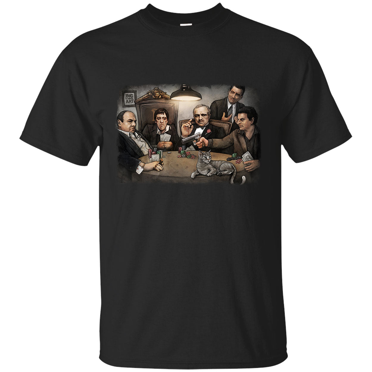 Big Chris Art Gangsters Playing Poker T-shirt