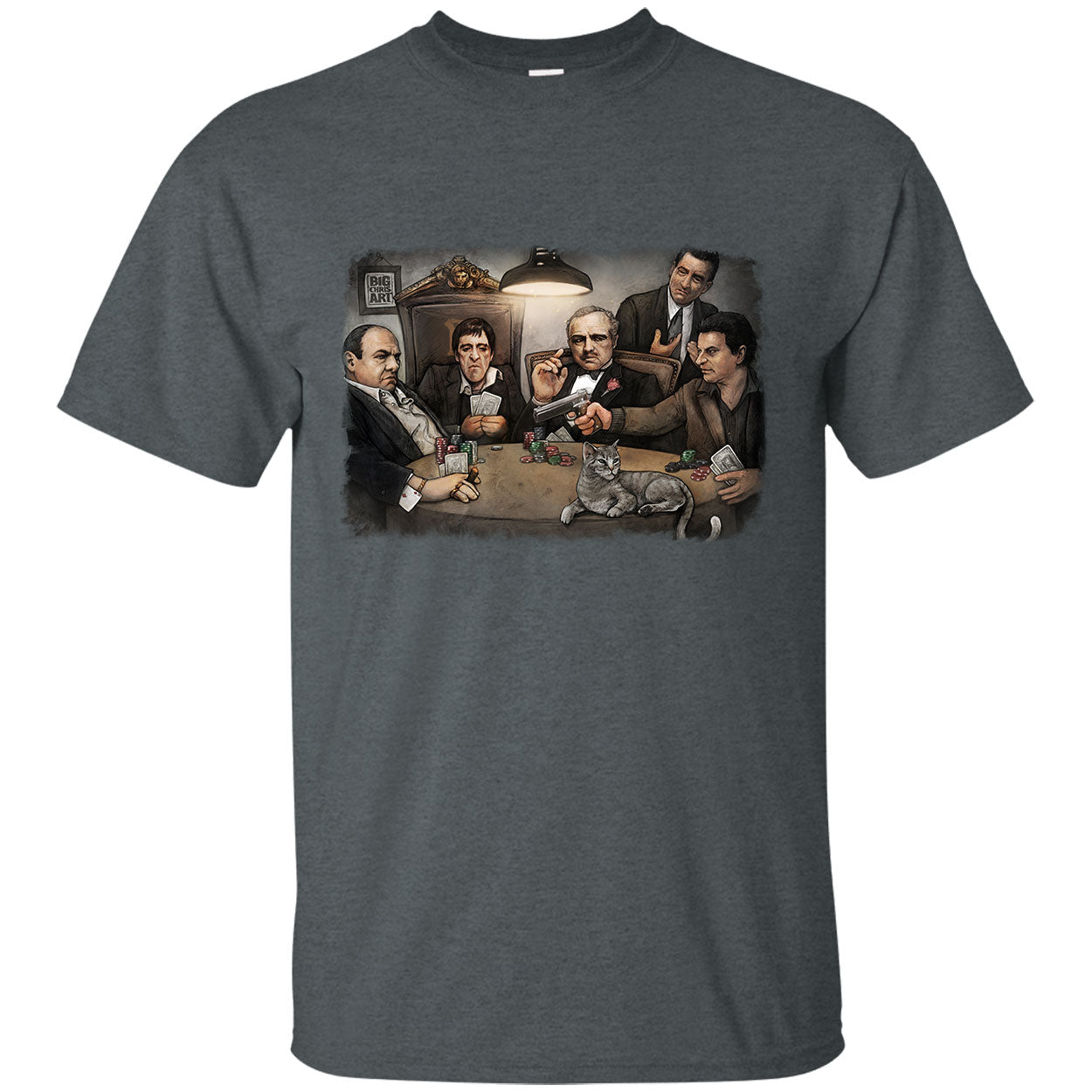 Big Chris Art Gangsters Playing Poker T-shirt