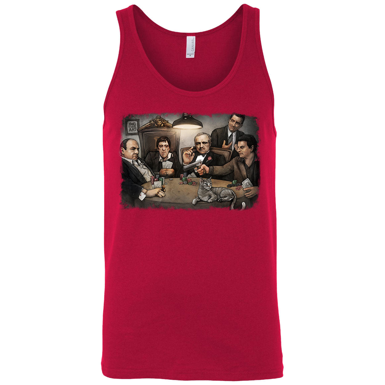 Gangsters Playing Poker Mens Tank