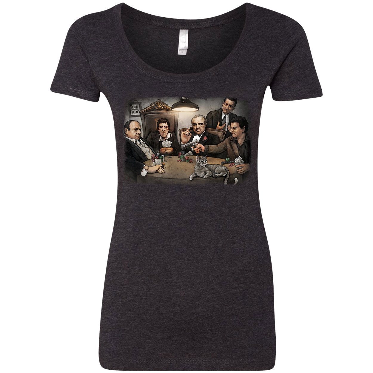 Gangsters Playing Poker Scoop Neck Junior Top