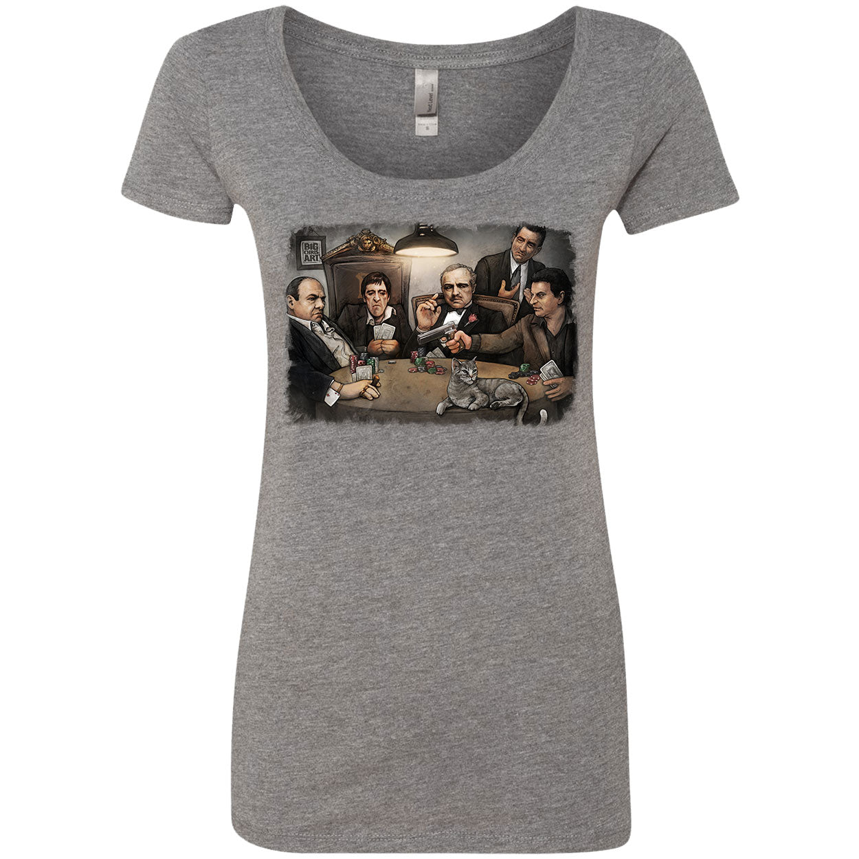 Gangsters Playing Poker Scoop Neck Junior Top