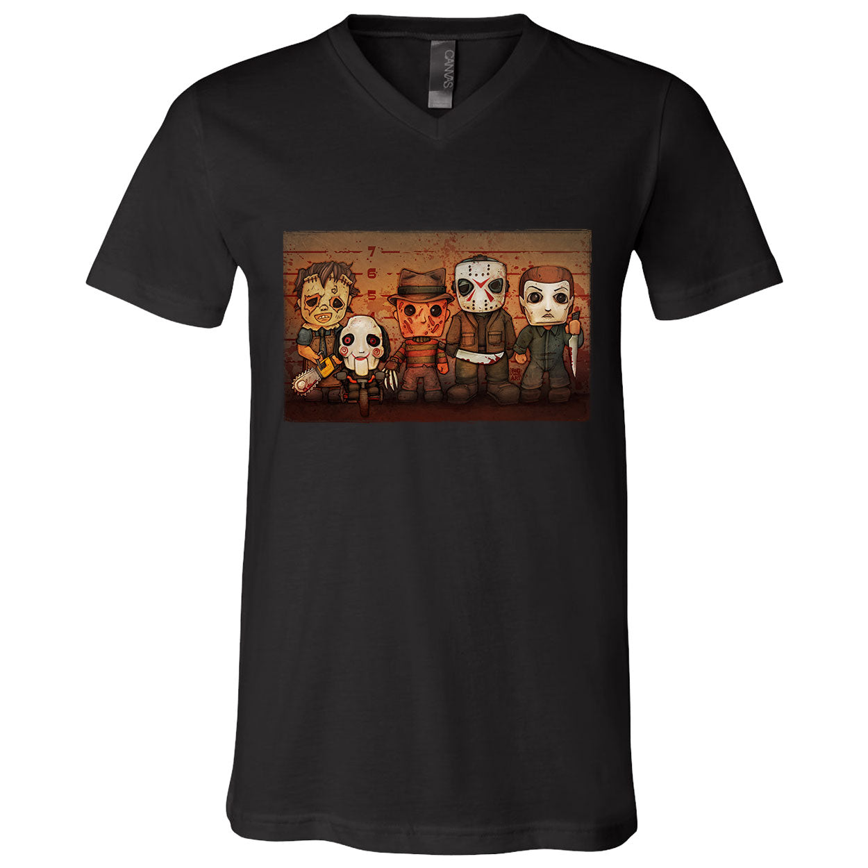 Big Chris Art Killer Line Up V-Neck T-shirt
