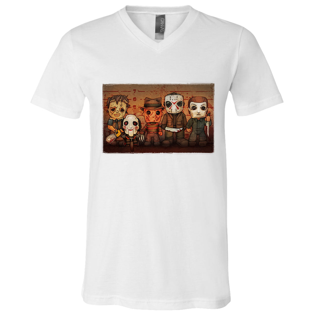 Big Chris Art Killer Line Up V-Neck T-shirt