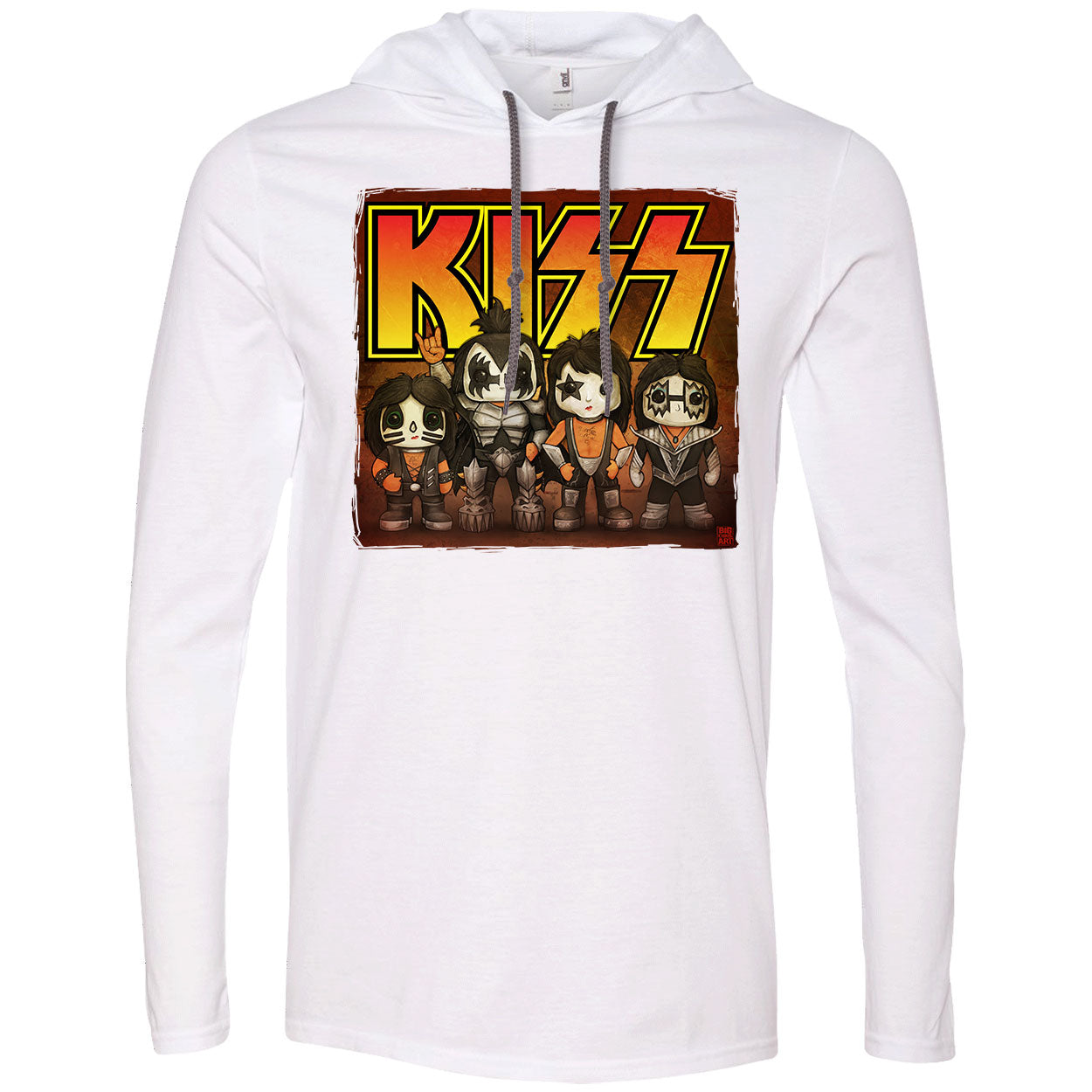 Big Chris Art Kiss Line Up Hooded Long Sleeve