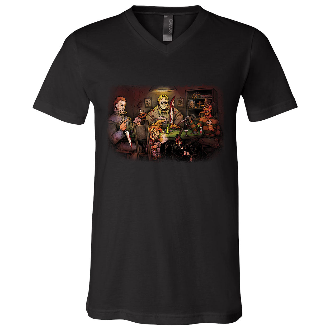Big Chris Art Slashers Playing Poker V-Neck T-shirt