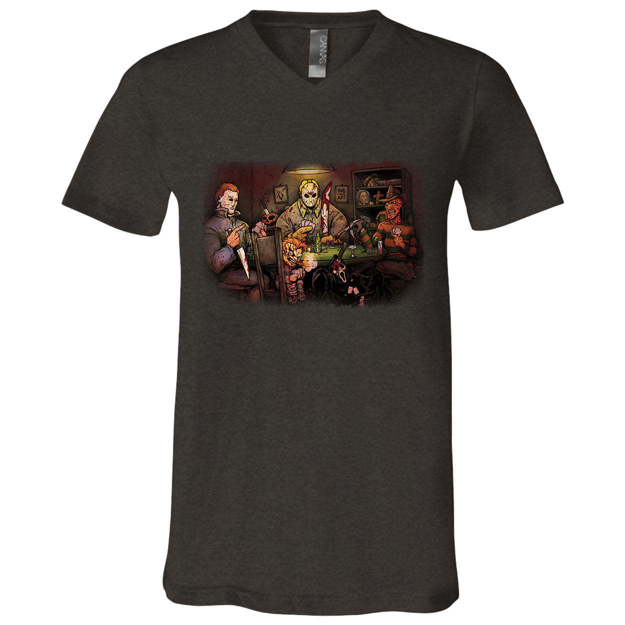 Big Chris Art Slashers Playing Poker V-Neck T-shirt