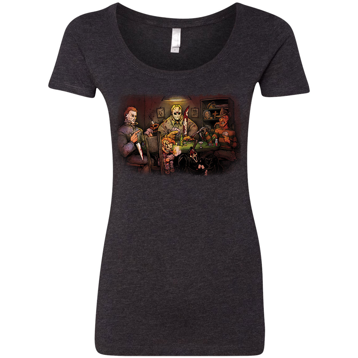 Slashers Playing Poker Scoop Neck Junior Top