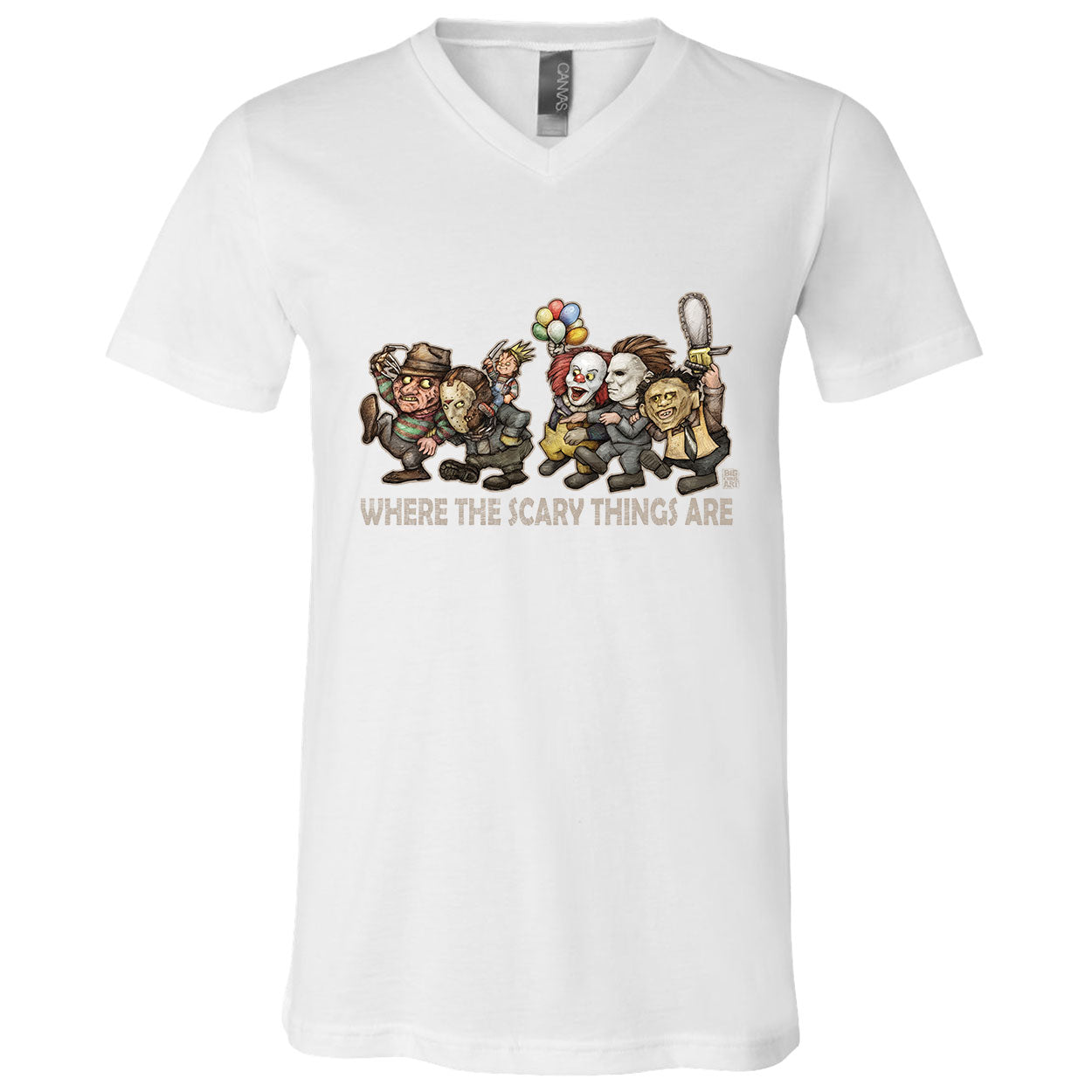 Where the Scary Things Are V-Neck T-shirt