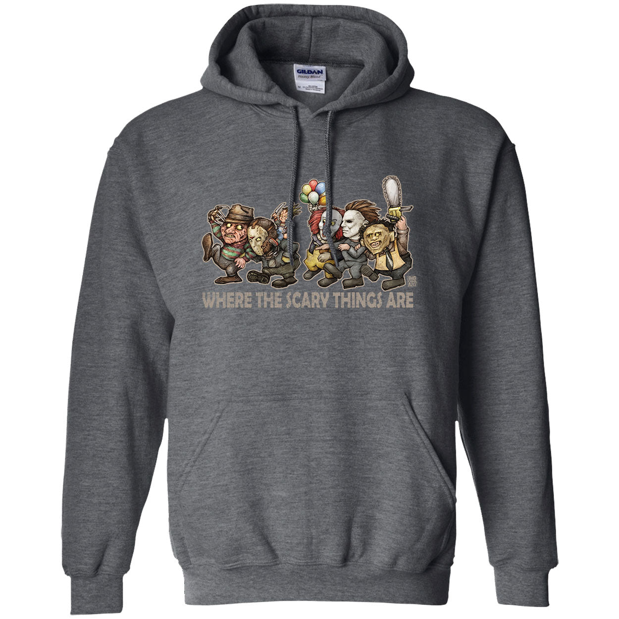 Big Chris Art Where the Scary Things Are Hooded Sweatshirt