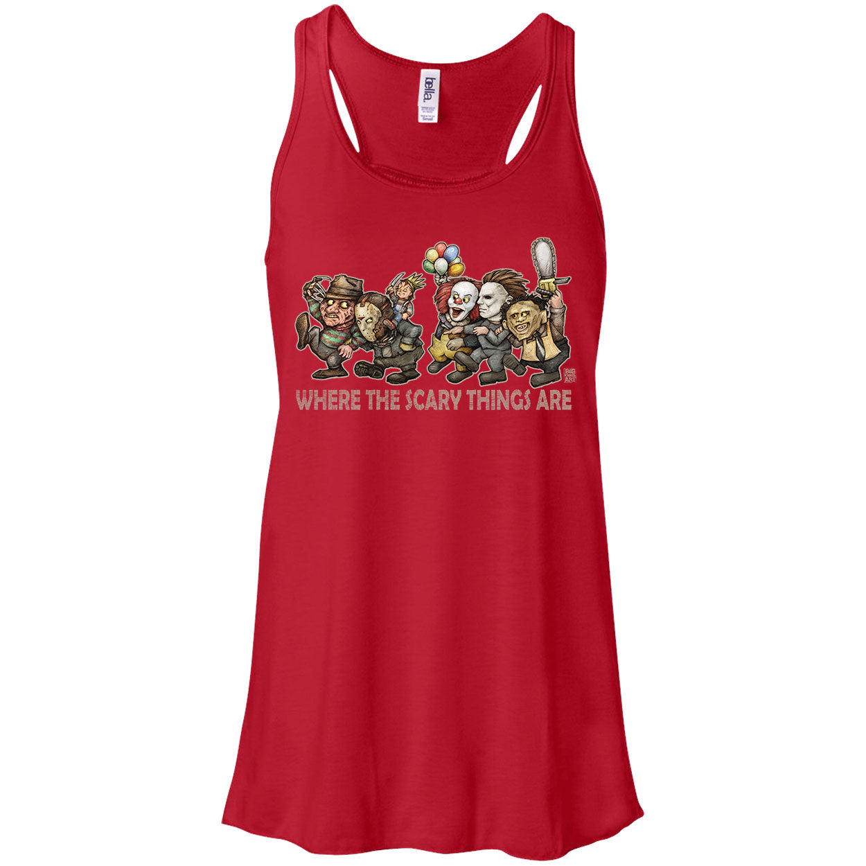 Big Chris Art Where the Scary Things Are Womens Tank