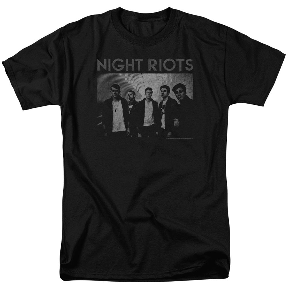 Night Riots Greyscale Adult T-shirt