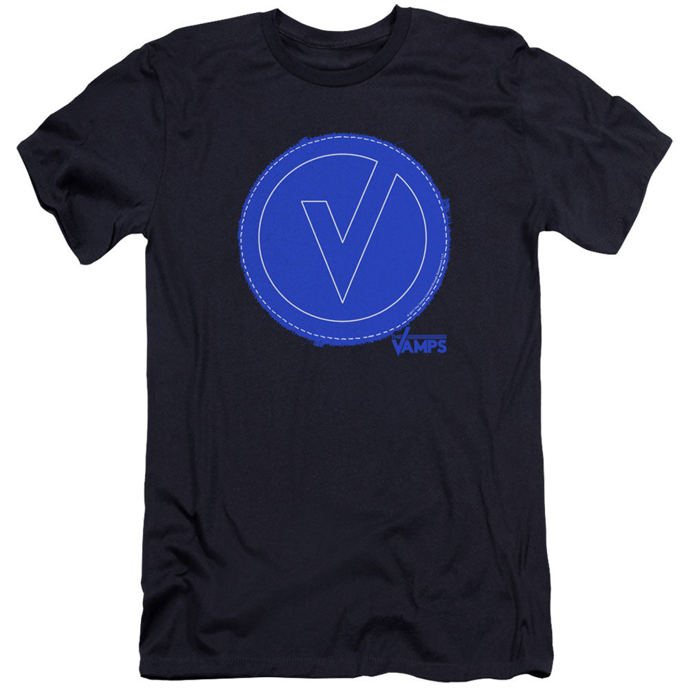 Vamps Frayed Patch Premium Canvas Brand Slim Fit T-shirt