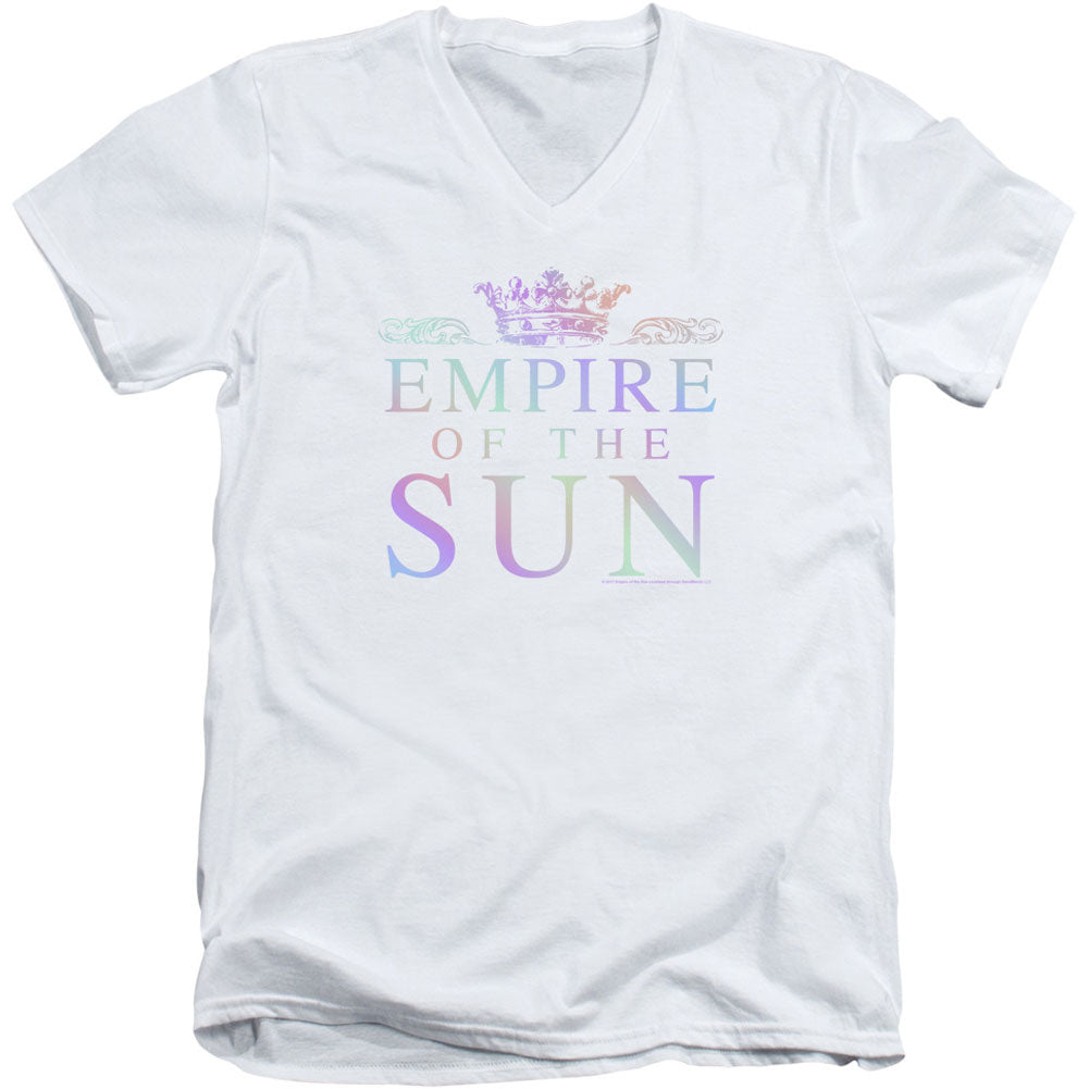 Rainbow Logo Adult V-Neck Slim Fit T-shirt