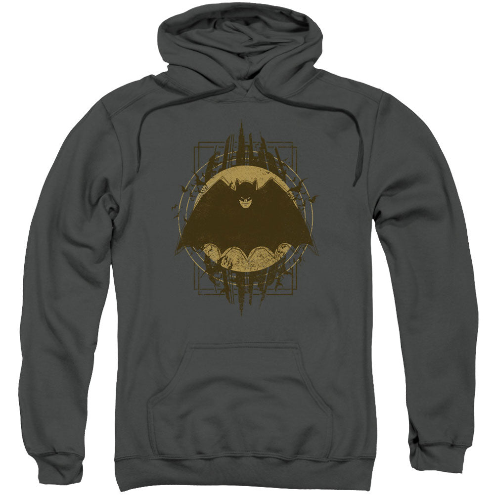 Batman Batman Crest Adult 25% Poly Hooded Sweatshirt