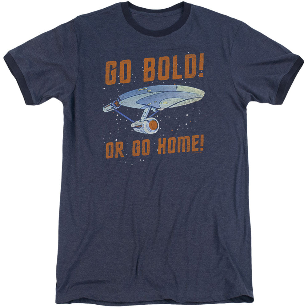 Star Trek Go Bold Adult Ringer T-shirt