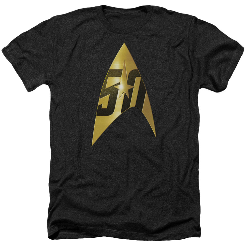 Star Trek 50th Anniversary Delta Adult Heather 40% Poly T-shirt