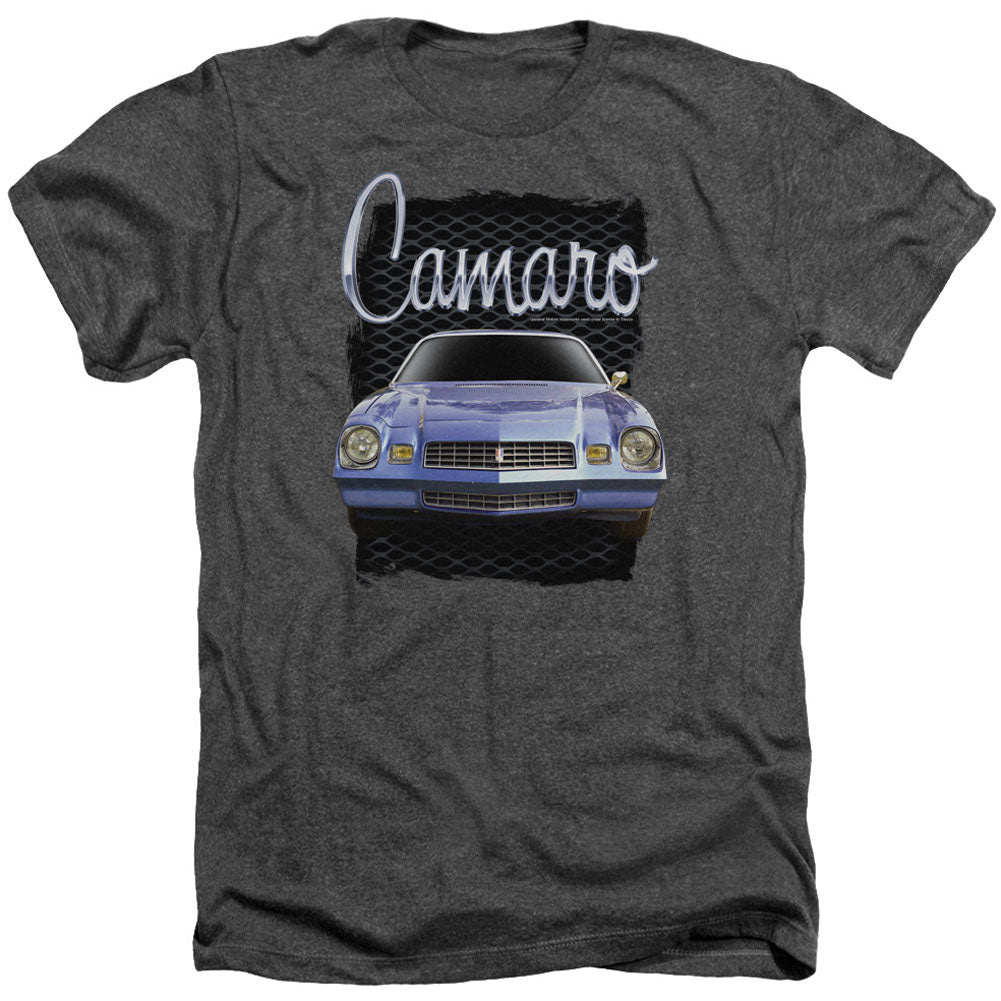 Chevy Yellow Camaro Adult Heather 40% Poly T-shirt