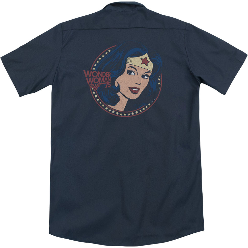 DC Comics Ww75 Starburst Portrait (Back Print) Workshirt