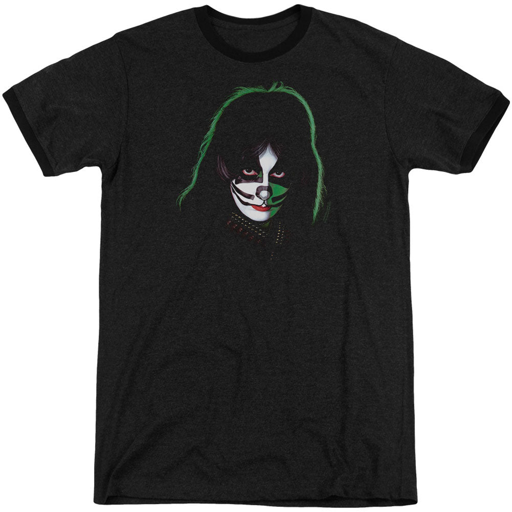 KISS Peter Criss Cover Adult Ringer T-shirt