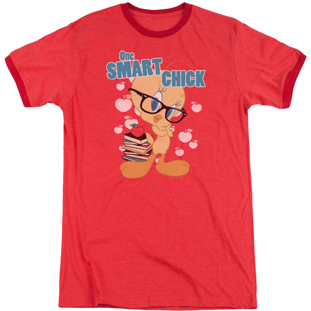 Looney Tunes One Smart Chick Adult Ringer T-shirt