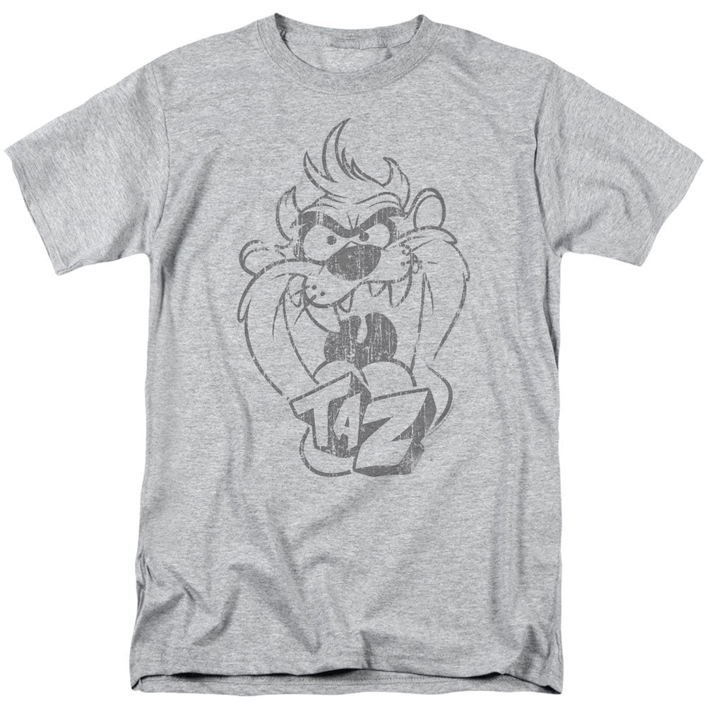 Looney Tunes Faded Taz Adult T-shirt
