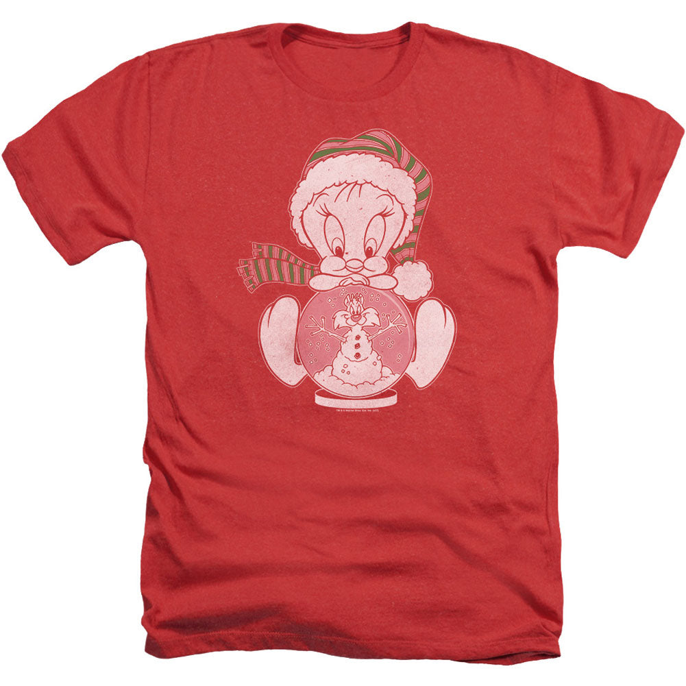 Looney Tunes Tweey Globe Adult Heather 40% Poly T-shirt