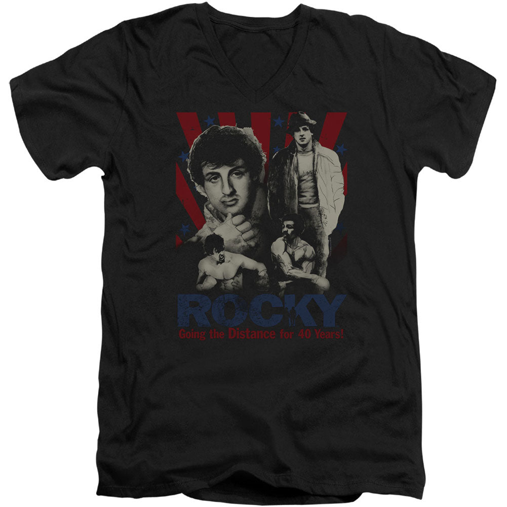 Rocky Going The Distance Adult V-Neck Slim Fit T-shirt