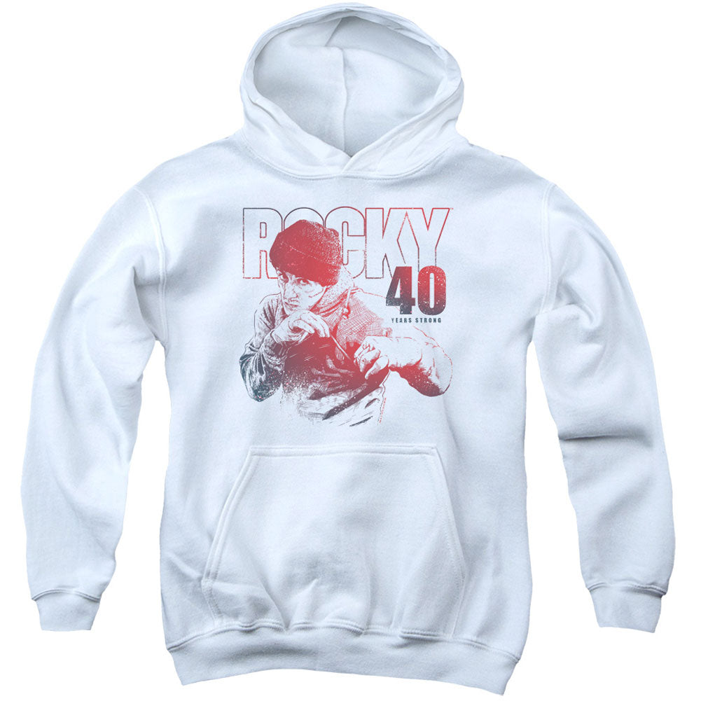 Rocky 40 Years Strong Youth 50% Poly Hooded Sweatshirt