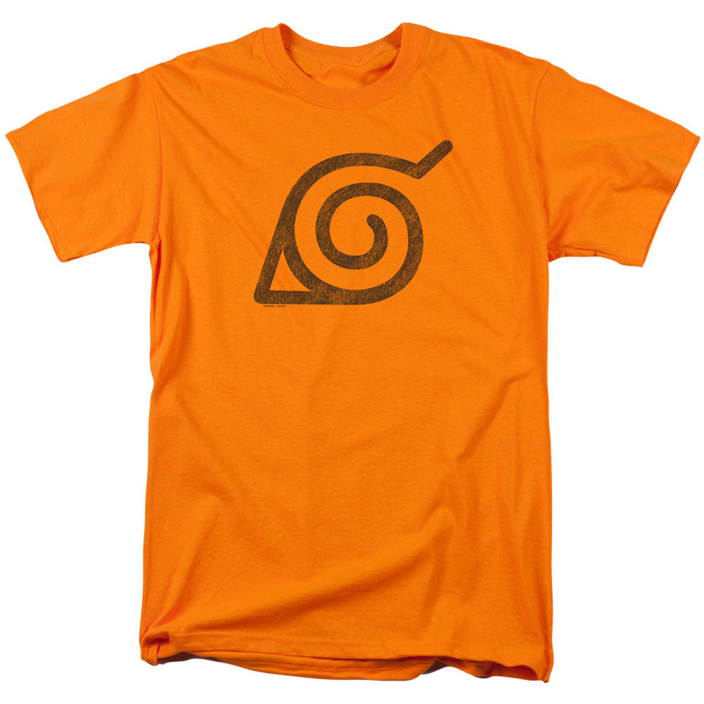 Naruto Distressed Leaves Symbol Adult T-shirt